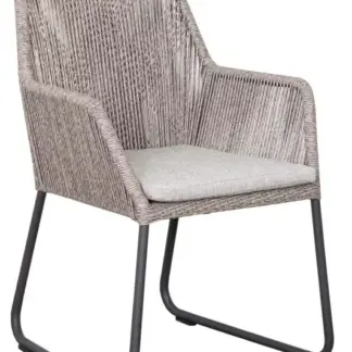 Adora Diningsessel PE twisted white coral*