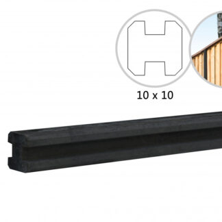 Betonpfosten mit Schlitz anthrazit Holzzaun Betonpfahl Betonzaunpfähle 10x10x270cm*