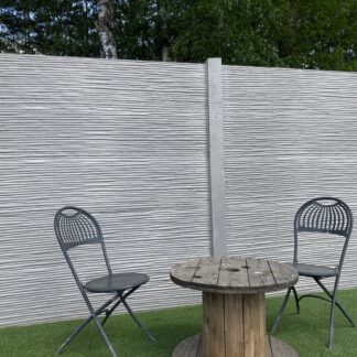 Betonzaun Bamboostone grau einseitig 200x200cm*