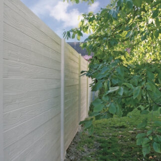 Betonzaun Holzmotiv grau 200x231cm doppelseitig*