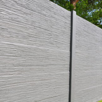 Betonzaun Linestone grau einseitig 200x200cm*