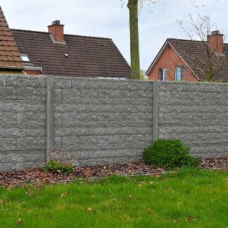 Betonzaun Rockmotiv grau 200x193cm doppelseitig*