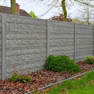 Betonzaun Rockmotiv grau 200x193cm einseitig*