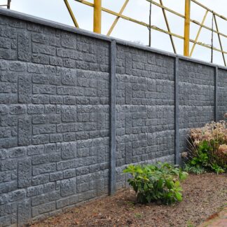 Betonzaun Steinmotiv grau 200x193cm einseitig*