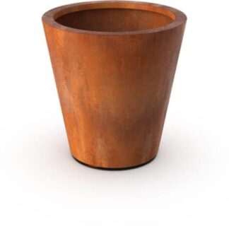 Blumenkasten Cortenstahl Pflanzkasten rund mit Boden 100x100cm*