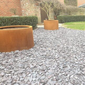 Blumenkasten Cortenstahl Pflanzkasten rund mit boden 80x80cm*