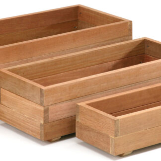 Blumenkasten holz rechteckig hartholz*