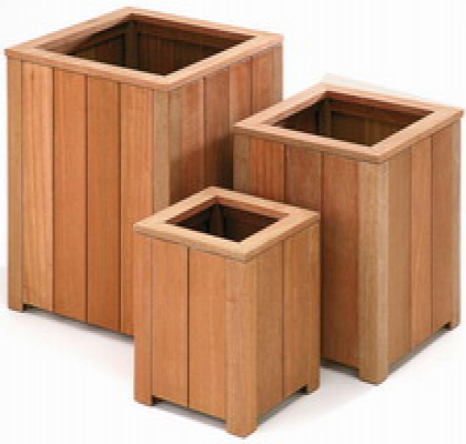 Blumenkasten holz viereckig hartholz 30x30cm*