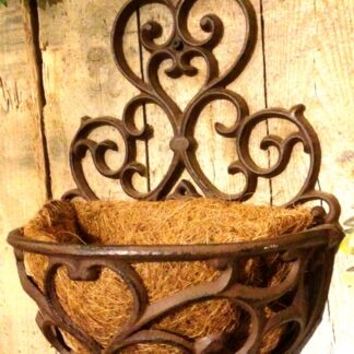 Blumenkasten im Landhausstil, schöne Metall Balkonkästen mit Kokoseinlage*