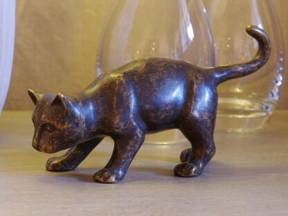Bronzefigur Braune Katze*