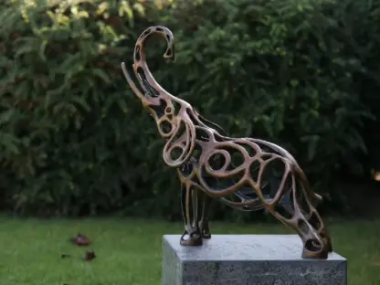 Bronzefigur Elefant, abstrakt*