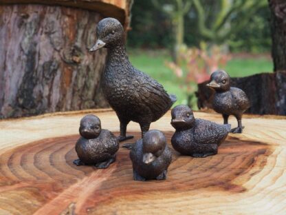 Bronzefigur Entenfamilie 5er Set*