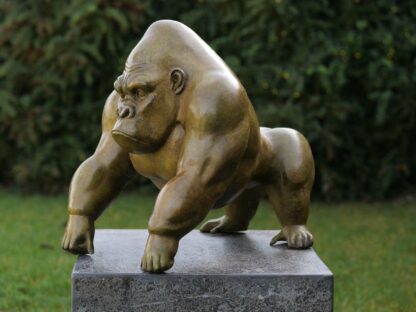 Bronzefigur Gorilla grüne heisse patina*