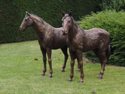 Bronzefigur Pferdepaar*