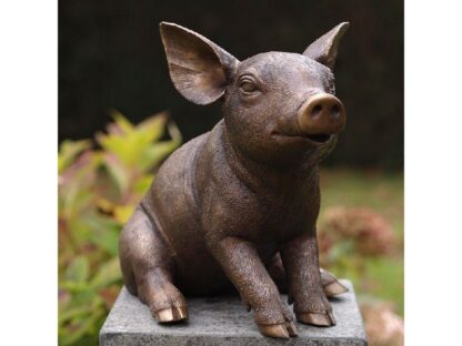 Bronzefigur Sitzendes Ferkelchen*