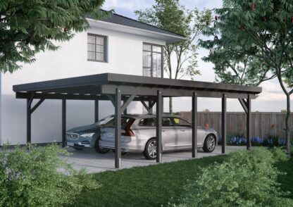 Carport Dallas II 6,34x7,54 m - inklusive hochwertigem Stahltrapez*