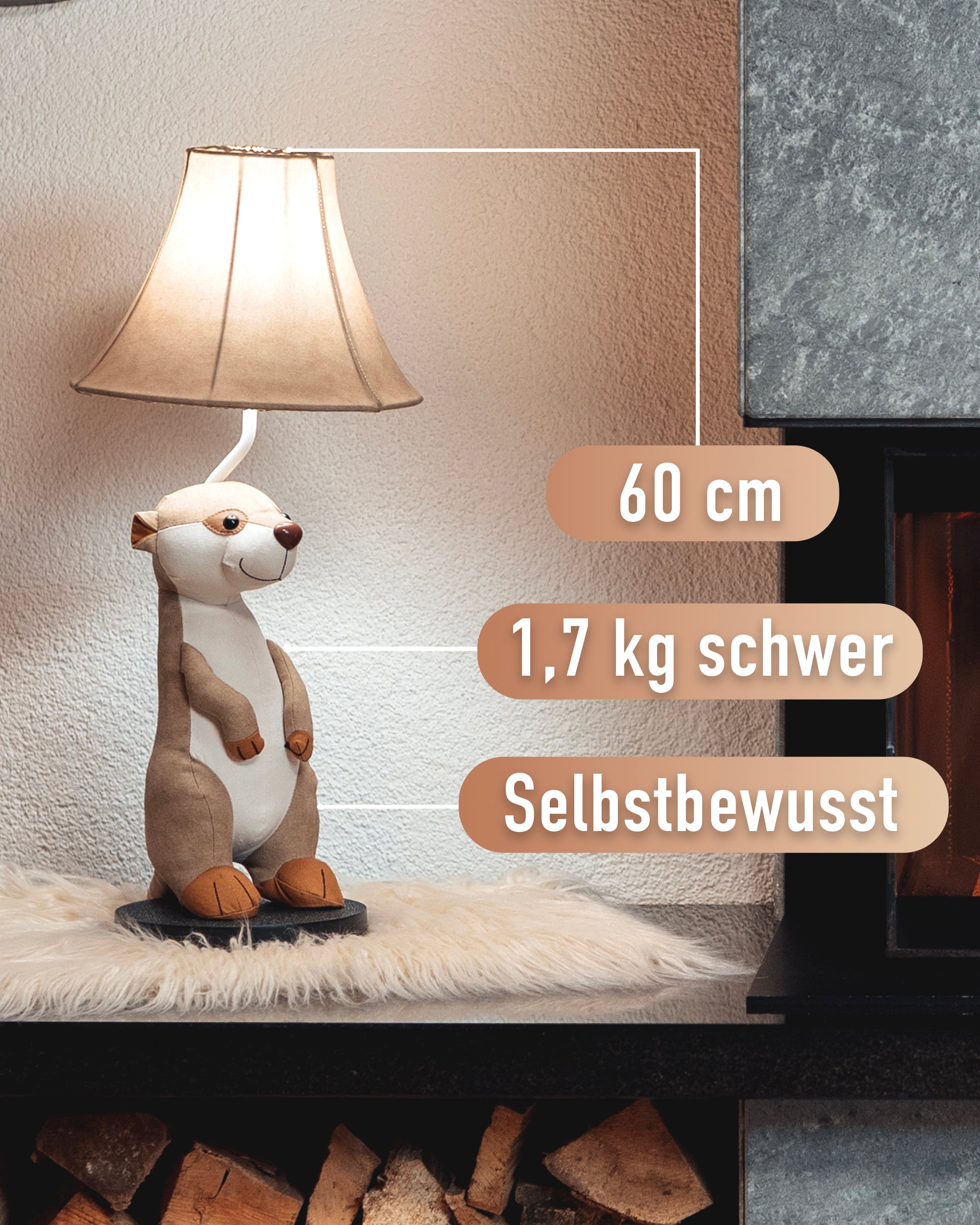 Eddie – die Erdmännchenlampe (60 cm)*