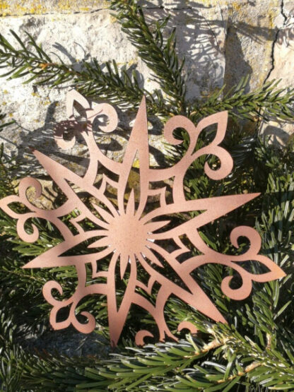 Edelrost Christbaumschmuck Schneeflocke 5*