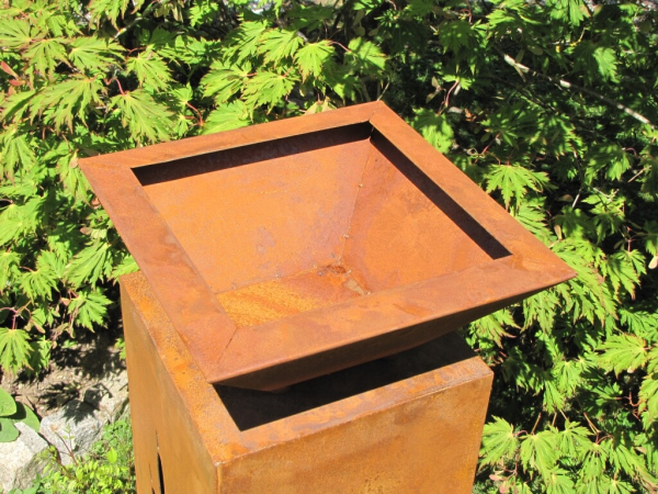 Edelrost Dekoschale quadratisch, 35 cm*