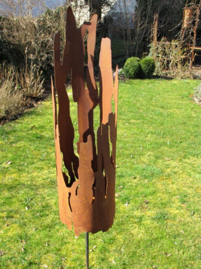 Edelrost Gartenstecker Fackel Treibholz*