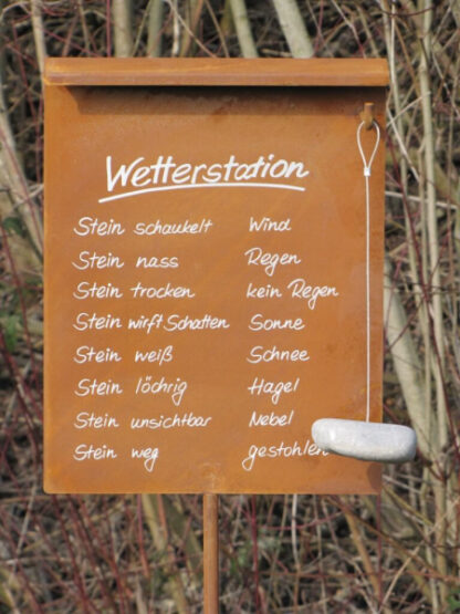 Edelrost Wetterstation zum Stecken*