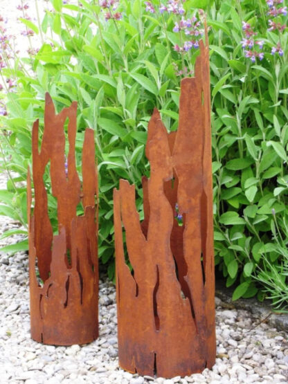 Edelrost Windlicht Fackel Treibholz 43 cm bis 55 cm*