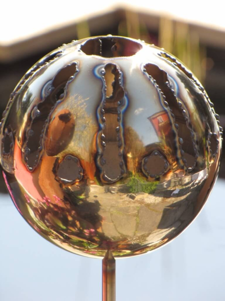 Edelstahl Gartenstecker Feuerfratze Sonne*