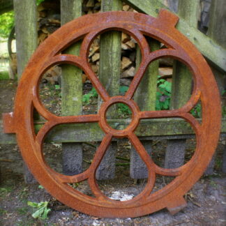 Eisenfenster, Fenster für den Giebel, ehemaliges Antik Stallfenster, rund D70*