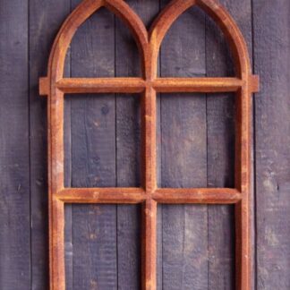 Eisenfenster Stallfenster mit Rundbogen, Fenster für eine Gartenmauer V 98 x 54*