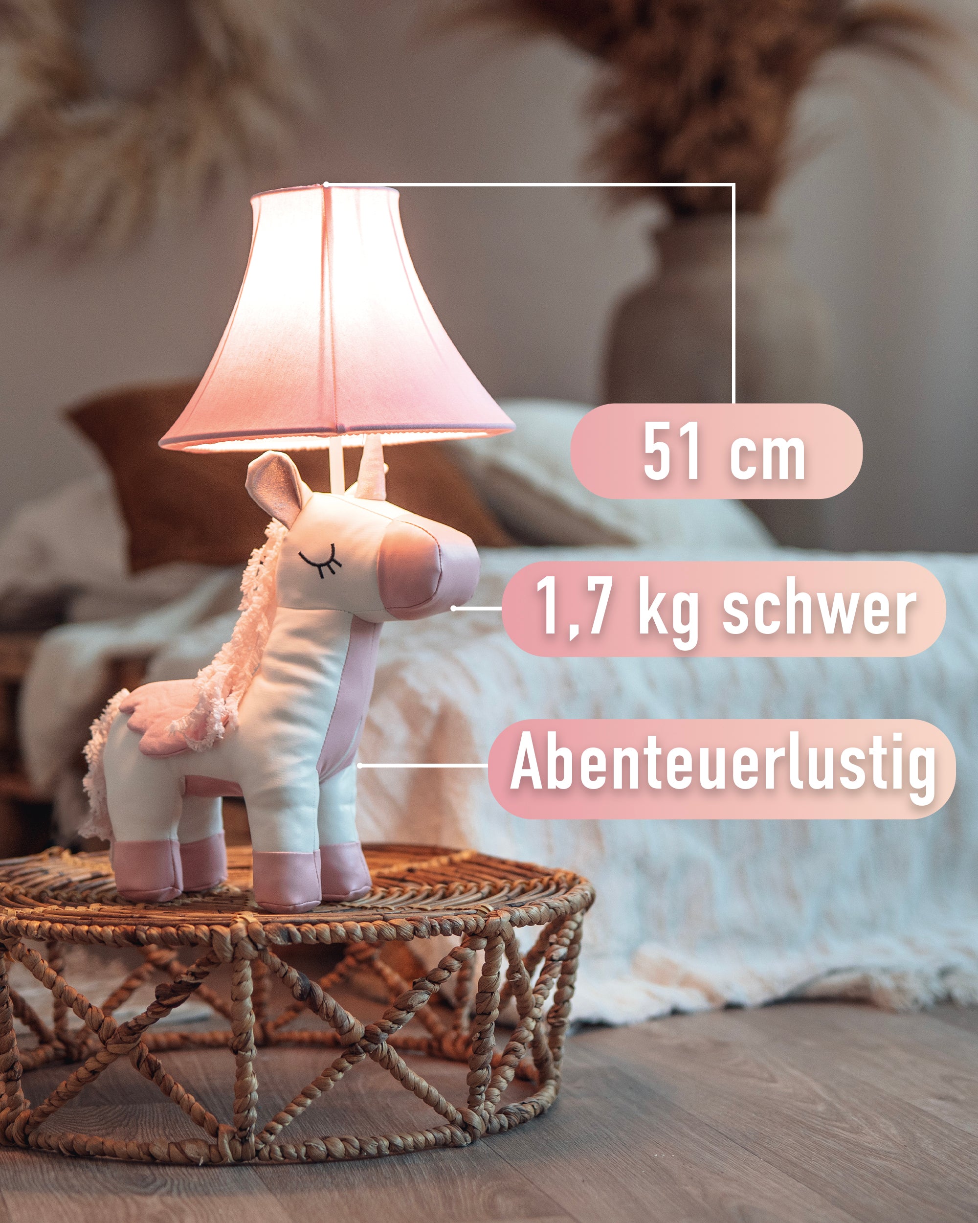Elsa – die Einhornlampe (51 cm)*
