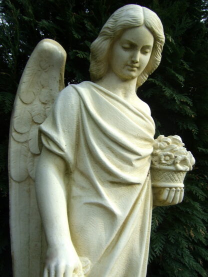 Engel Skulptur Gartenfiguren Grabengel Friedhofsengel Steinguss*