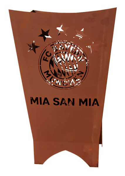 FC Bayern Edelrost Feuerkorb "Mia san Mia"*