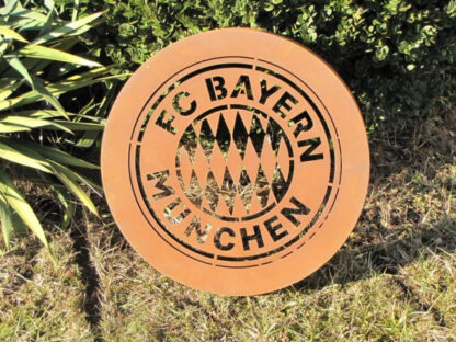 FC Bayern Edelrost Lichtkasten Logo*