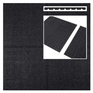 Fallschutzmatten schwarz 1000x1000x25mm (m2)*