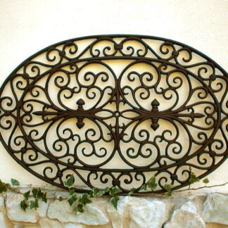 Fußabtreter im Landhausstil -filigran verziert, wetterfeste Fußmatte Gitter oval*