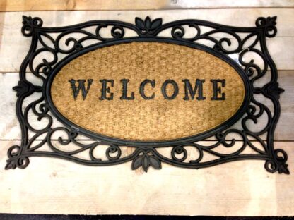 Fußmatte Welcome, Matte für den Hauseingang -Türmatte im Landhausstil Gummimatte*