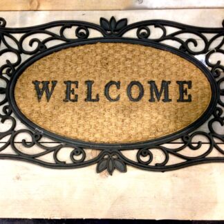 Fußmatte Welcome, Matte für den Hauseingang - im Landhausstil, Gummimatte*