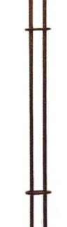 Gartenfackel Fackel Stahl Braun 150cm*