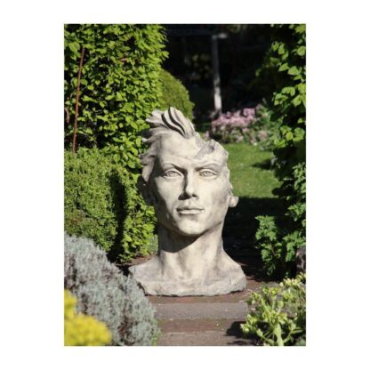 Gartenfigur Gesicht "Mann", Antik, Medium - Original von Vidroflor*