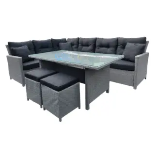 Gartenmöbel Lounge Set Anero PE grey inkl. Tisch*