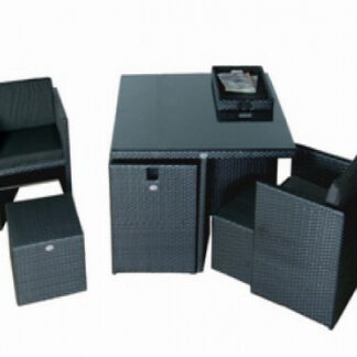 Gartenmöbel Prat polyrattan schwarz*