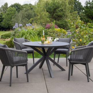 Gartenmöbelset Diningsessel Cadiz mit Tisch Malaga 120 cm*