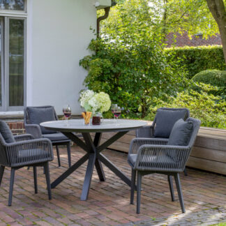 Gartenmöbelset Diningsessel Marbella mit Tisch Almeria 120 cm*