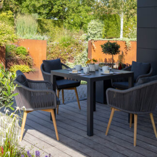 Gartenmöbelset Diningsessel Solana mit Tisch Tarifa 90 x 90 cm*