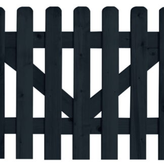 Gartentor Staketenzaun Tor Staketenzaun 80x100cm (Schwarz)*