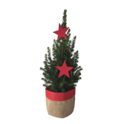 Geschmückter Mini-Weihnachtsbaum, Rot*