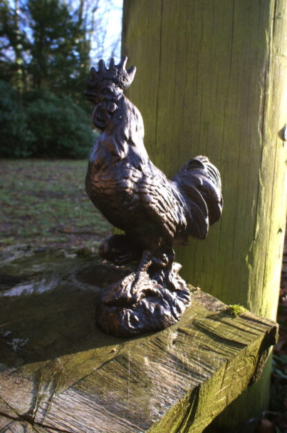 Hahn Tierfiguren in Bronze-Optik, hochwertig detailgetreue Tier Huhn*