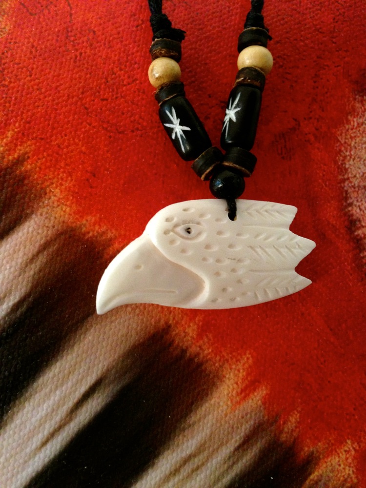 Halskette Adlerkopf, handgeschnitzte Freundschaftskette, Maori-Kette-Talisman*