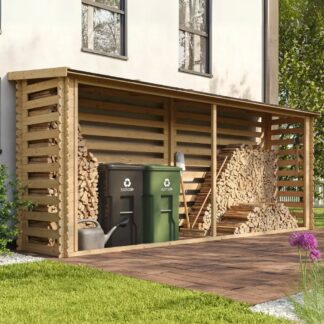 Holzlager robustes Brennholzlager für Brennholz 100x456x199cm*