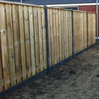Holzzaun mit Betonpfosten 15 dielen 200x190cm*